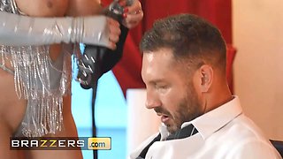 Angela White gives james a nail lesson when he shows up at her undress pub demanding a lap dance - brazzers