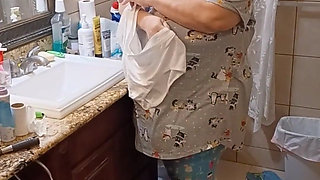 Washing My White Granny Panties for Client!
