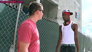 Public thug black stud assbanged outdoors by top 4 white cash