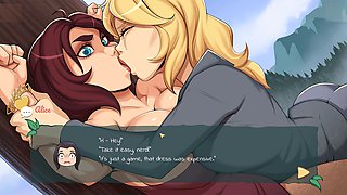 Video game porn, girly-girl, public