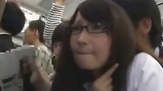 cute schoolgirl fucked by geek on train 01