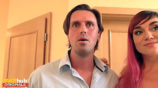 Fakehub - indian desi hot wifey cougar filmed by cuckold hubby taking cheating married mans thick pecker in her raw unshaved beautiful dark-skinned vulva and riding, deepthroat, doggystyle, missionary to orgasm and facial from handjob