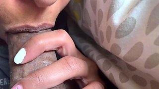 Italian amateur blonde blowing big cock