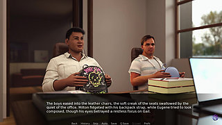 Sexy Married Teacher Having Threesome with Two Lucky Students - the Office