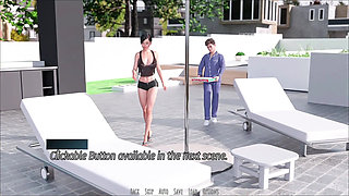 Stepsister Seduce Her Stepbro While Eating Pizza Near Pool Showing Her Boobs And Pussy