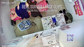 Surveillance camera in a hair removal salon