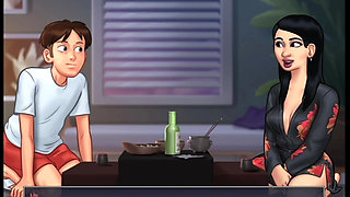 Alone at home with beautiful girlfriend summer time saga game