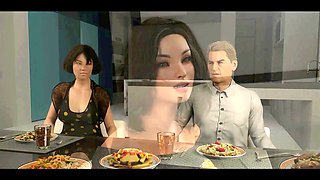 Steamy mom in a hot bra enjoying some 3D sex fun