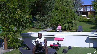 Eva Barbie Gets Rough BBC Anal Outdoors (Half)