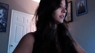 Brunette Couch Webcam Solo Fun Masturbating