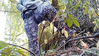 Mature Stepmom Fucks Herself Doggystyle Outdoors