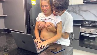 Stepsister Gabriela Wish Fucks Me Hard After I Help Her With Chores - Big Ass Latina Doggy Style & Blowjob