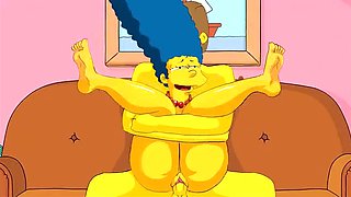Marge Simpson Uncut: MILF Can't Resist Neighbor Ned Flanders Hardcore Hentai Fuck
