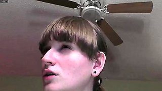 Shemale tranny enjoying solo masturbation