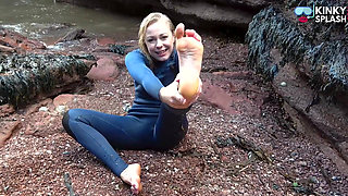 Salty Wetsuit Toe Sucking Slut