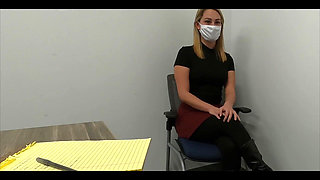 Girl Gives New Boss a Blowjob During Job Interview