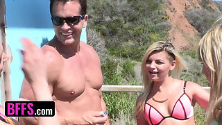 BFFS - Naughty Surfer Girls Tiffany Star And Friends Get Wild With Beach Boy During Spring Break