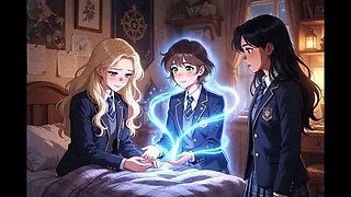 Magic School Rejects Virgin - Roommate Casts Spell To Get Her Naked