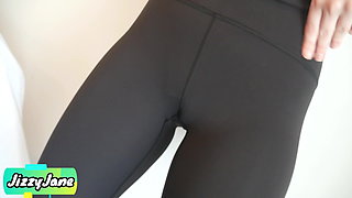 Hot Cumshot in My Panties and Yoga Pants - Fit Stepsister