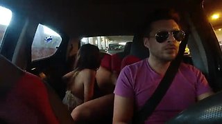 Hot Latina Teen Rides Big Dick in Uber - Amateur Sex with Nicols