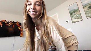 Sucking on my dick under the table while I'm talking to our stepmom