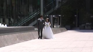 Pissing japanese bride screwed