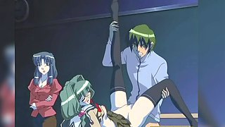Dominant hottie in a sexy schoolgirl outfit gets wild with her submissive stud