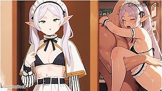Car Toon - Sousou No Frieren Hentai - Frieren Coffee Maid Cosplay Blow Job For Her Lord