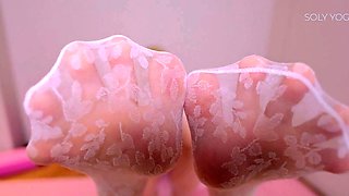 Blonde Teen In A Santa Hat Masturbates With A Candy Cane