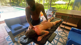 Hotwife Gets Naughty Massage by BBC Swallows All My Cum