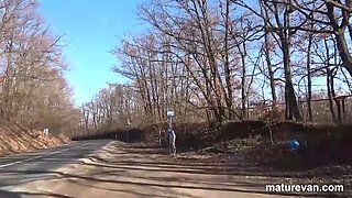 Mommy Van Foursome with Nela Decker - Mature Blowjob and Cowgirl Sex