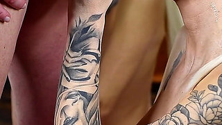 A Magnificent Blowjob From a Busty Beauty with a Facial and Cum Kisses