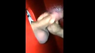 Glory Hole Big Cock Blowjob With Cum