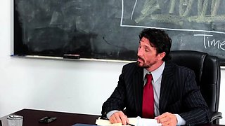 Small titted brunette teen fingering on the bed