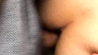 Pulled amateur doggystyle in public toilet