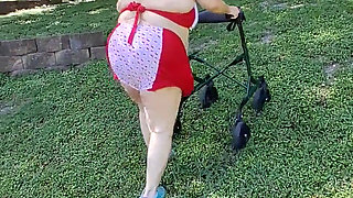 BBW Nurse Vicki Is Taking a Stroll in Her Hello Kitty Bathing Suit a Bikini! What Else Does She Do!