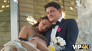 Vip4k. hot bride is having a aggressive porn with a tormentor of ceremonies, guests are shocked