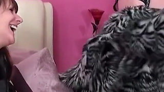 playing on the bed with Trisha