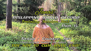 Titslapping World Record Trainig 2 - 13 of 18 - 4230 Slaps