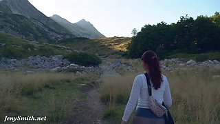 Hiking in a canyon