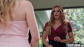 MILF lies to stepdaughter and stepson