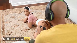 Busty Stepdaughter Rachael Cavalli Loves Riding Stepdad's Big Cock and Taking His Creampie