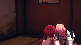 HERMAPHRODITISM THREE DIMENSIONAL FUCKY-FUCKY WITH MAID PINKISH HAIR