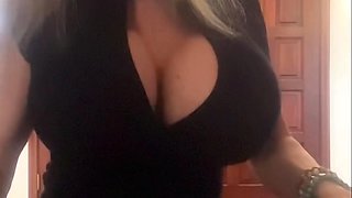 Blonde with Big Boobs Gives Blowjob to Her Dildo on Liv more