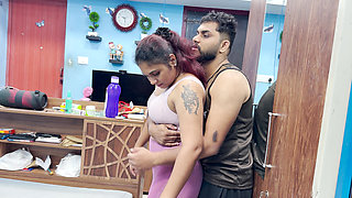 Gym Trainer Hard Fuck a Trainee Girl in Gym Practise Time at Her Home