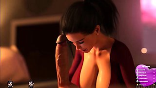 Hot 3D redhead licking a pussy while getting fucked