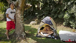 Annie Marin Likes Outdoor Camping Three-way With Dani And Phillip