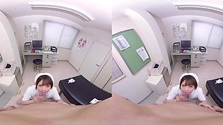 Japanese brunette babe VR porn