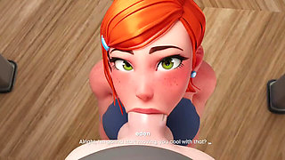 Zoe gives Eden a blowjob