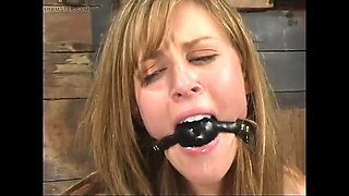 Blonde Audrey Leigh Anal Creampie & Lesbian Bondage with Juliana Kincaid - Femdom Handjob & Squirts